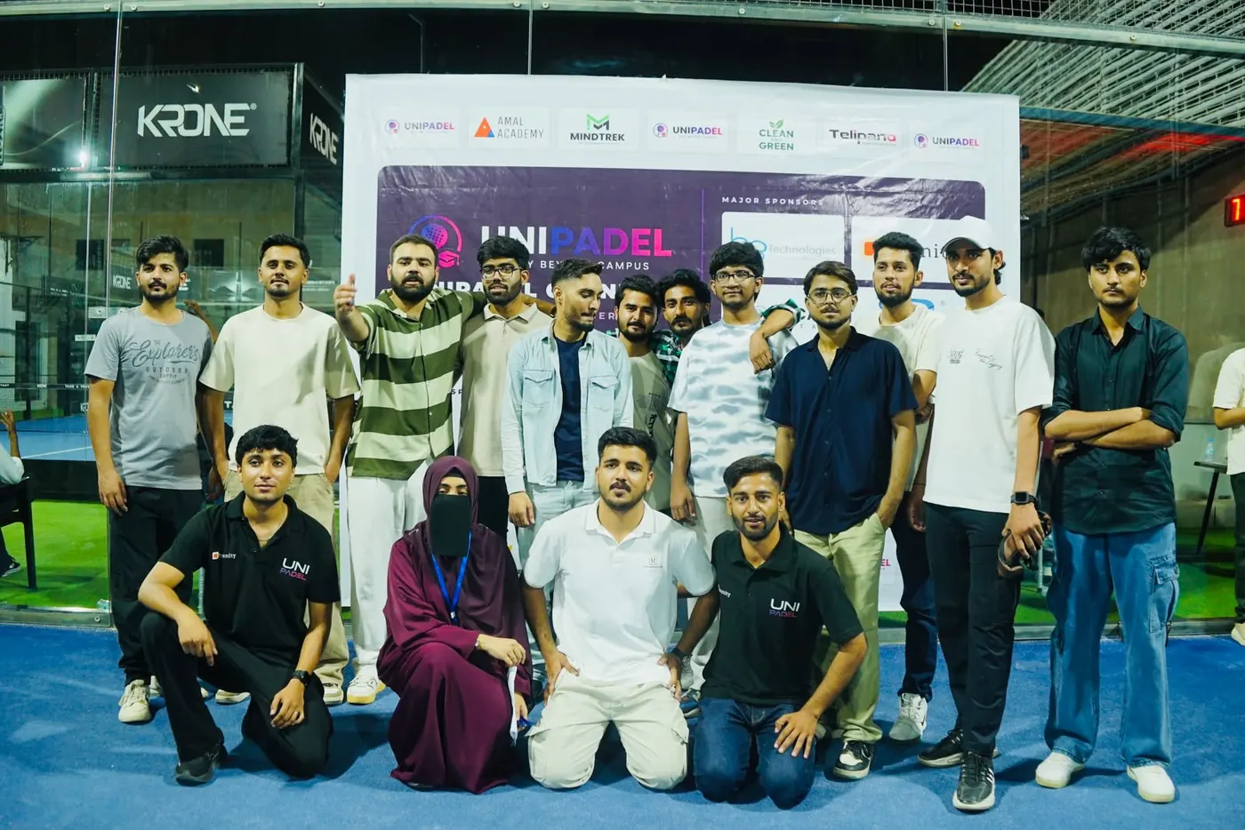 The UniPadel team and volunteers at UniPadel Connect